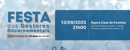 LTIMO DIA PARA GARANTIR INGRESSOS DO 1 LOTE DA FESTA DOS GESTORES GOVERNAMENTAIS!